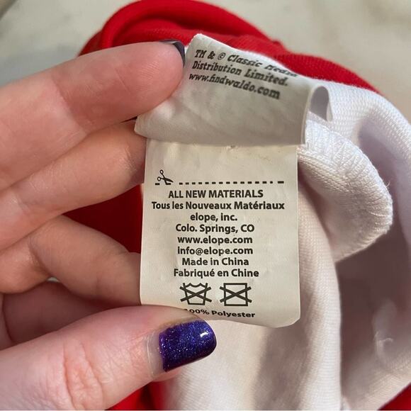 Where’s Waldo S/M menswear red white beanie polyester - Picture 3 of 4